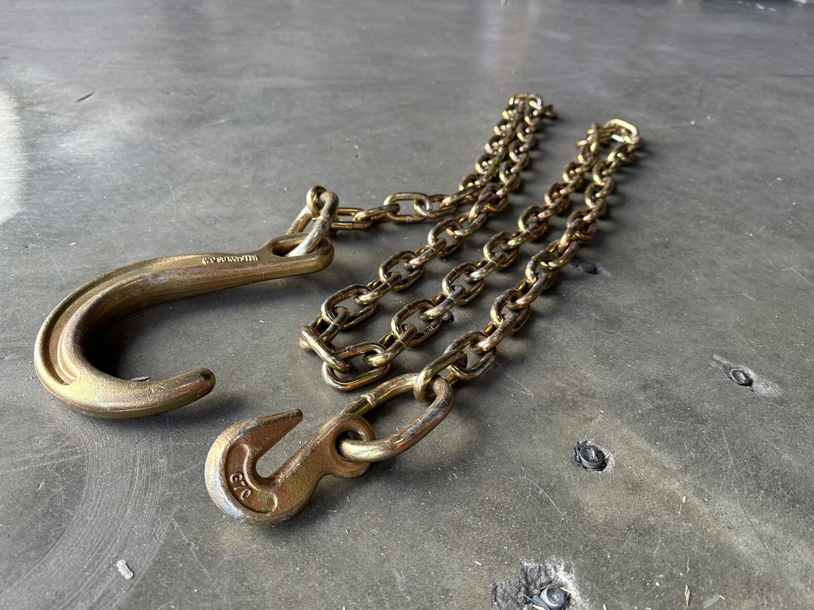 Big J-hook & 8ft Pulling Tow Chain 4 Bumper Auto Body Frame Dent