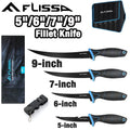 Flissa 5''/6''/7''/9'<wbr/>' Fillet Knife Cutting Notch Non-slip