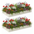 2PKS Galvanized Raised Garden Beds 7.5x4x1 ft Planter Box for Vegetables Flowers