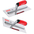 New Notch Trowel Set 1/8"x1/8" Square & 1/4"x1/4" Square Stainless