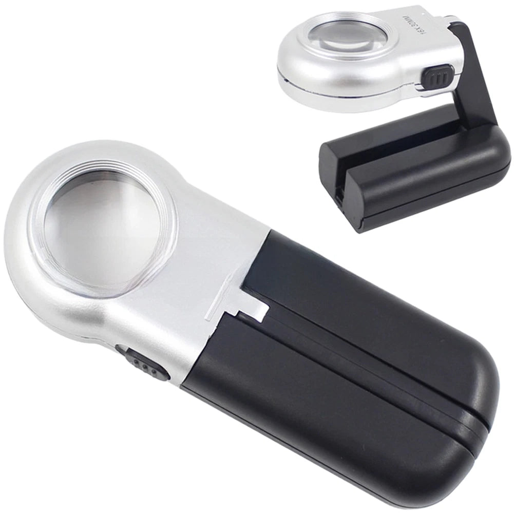 Illuminated Magnifying Glass With Foldable Abs Body For Portability