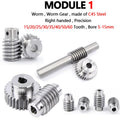 Metal Worm Gear Wheel Shaft C45 Steel