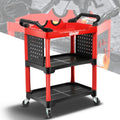 3-tier 260 Lbs Composite Workshop Tool Trolley Cart W/ Sprinkling Can