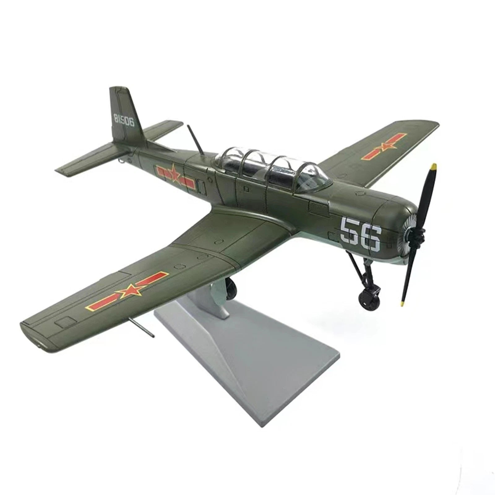 1:48 Plastic Nanchang Cj6/pt-6 Training Aircraft Plane Model With