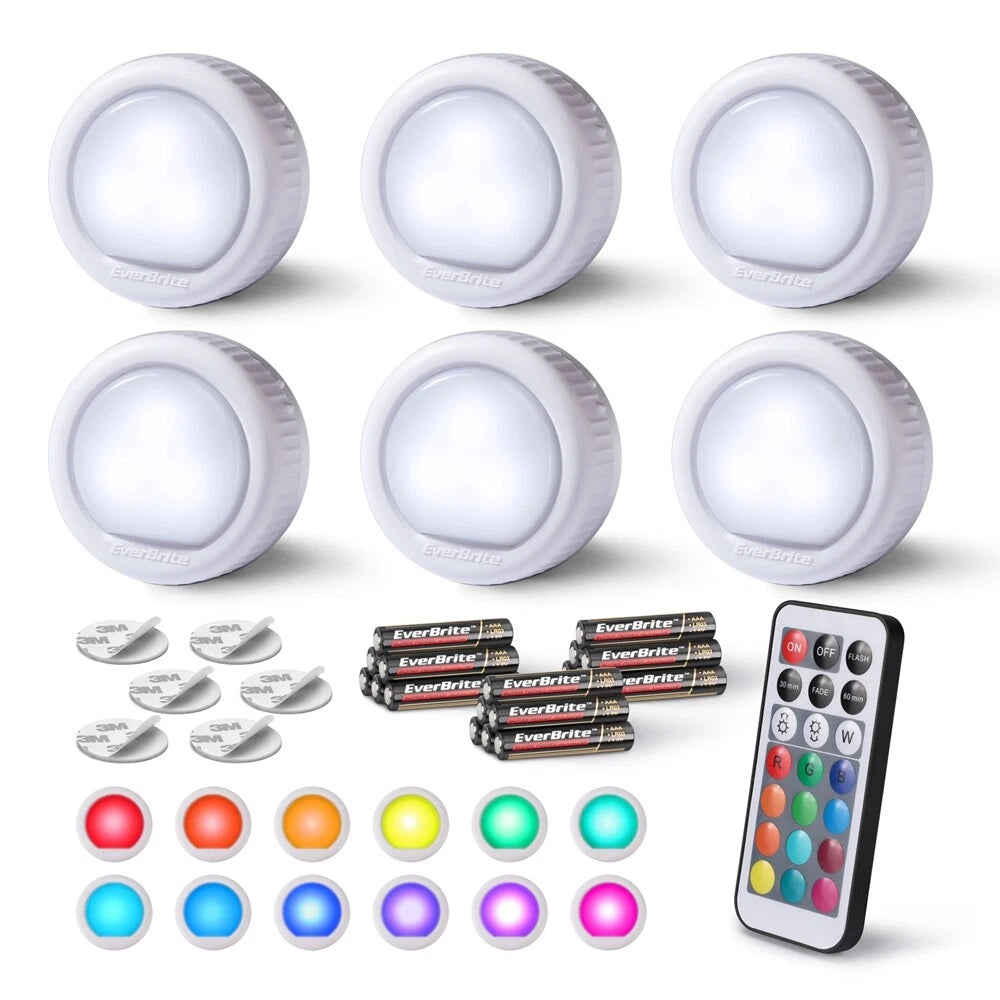 6pack Led Puck Light Tap Light Push Light Wireless | Built Supply Co