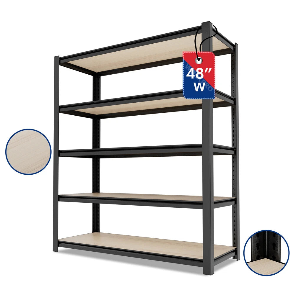 Workpro 5tier Garage Shelving 48"x 24"x72" | Built Supply Co