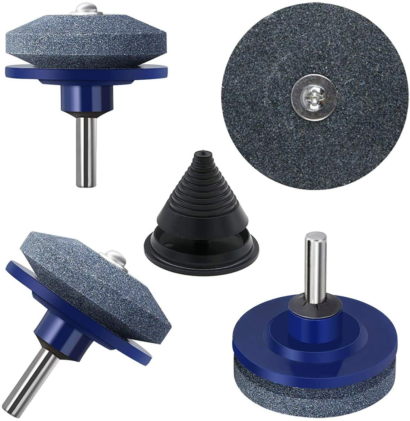 10x Lawn Mower Blade Sharpener Balancer Kit for Drill