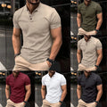 Cool Muscle Fitness T Shirt Casual Mens Button Collar Shirts For