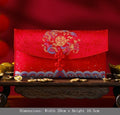 Brocade Fabric Red Envelope Large Size For Wedding Tea Ceremony With