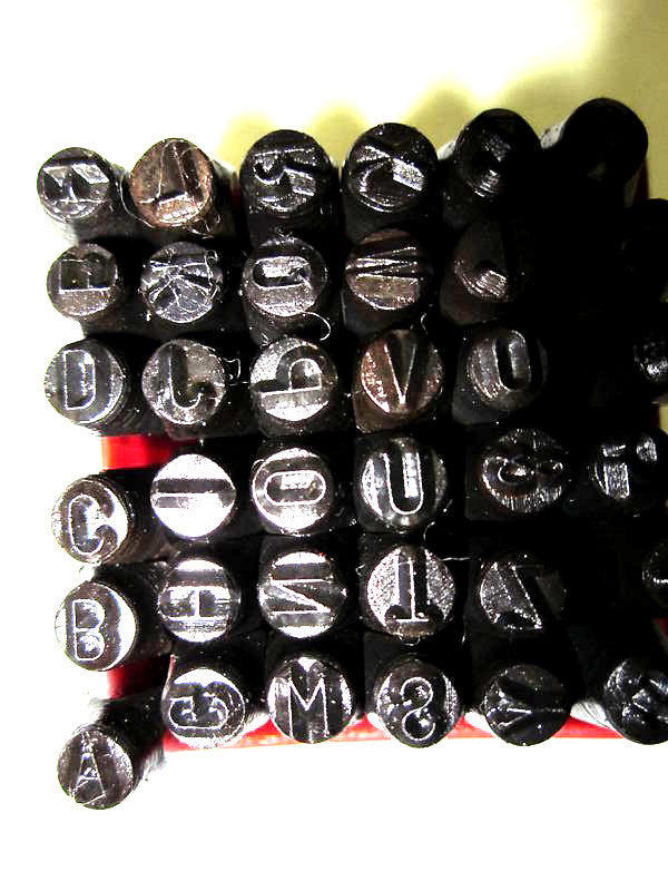 36pc Number and Letter Steel Punch Set