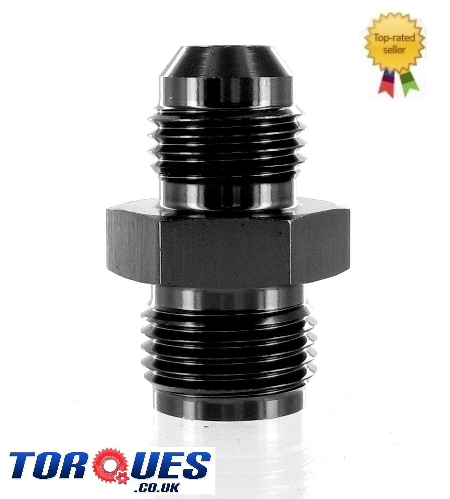 AN -6 (6AN) to 5/8" x 18 UNF Straight Adapter in Black