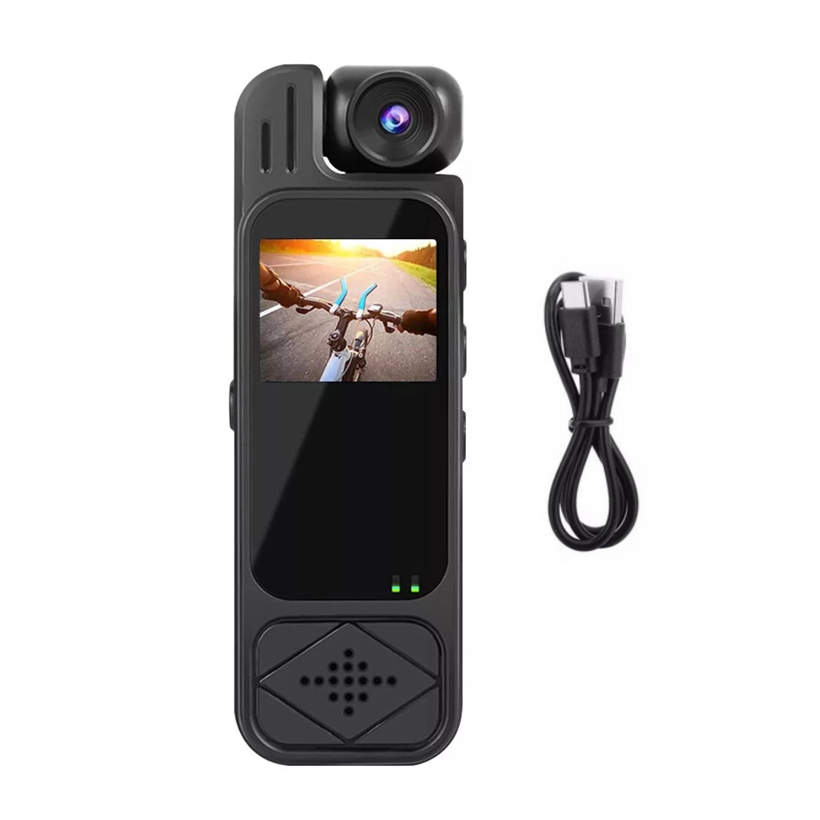 Portable 180° Rotating Lens 1080p Dvr Ir Night Audio Video Recorder