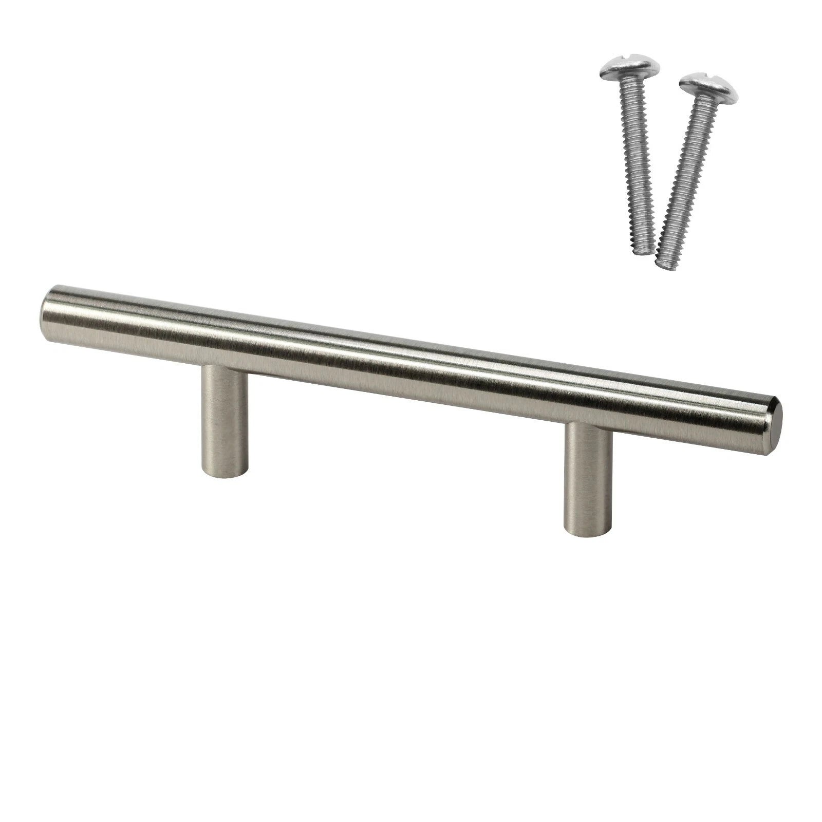 25 Rok 3" Brushed Nickel Kitchen Cabinet Drawer T Bar Pull Handle