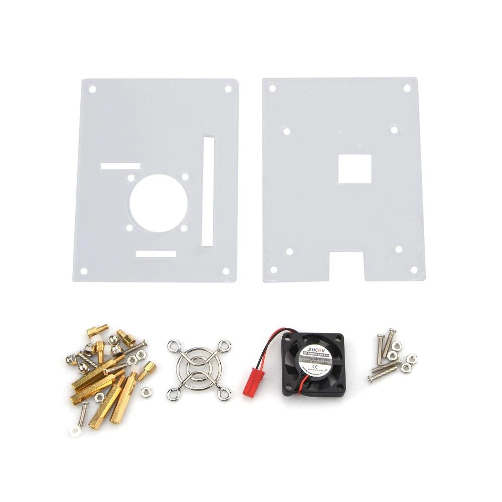 Arcylic Clear Case Box Enclosure Fan Heatsink For Raspberry Pi 3/2