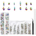 1850pack Mixed Size Diy Nail Art Rhinestones Flatback Crystal 3d