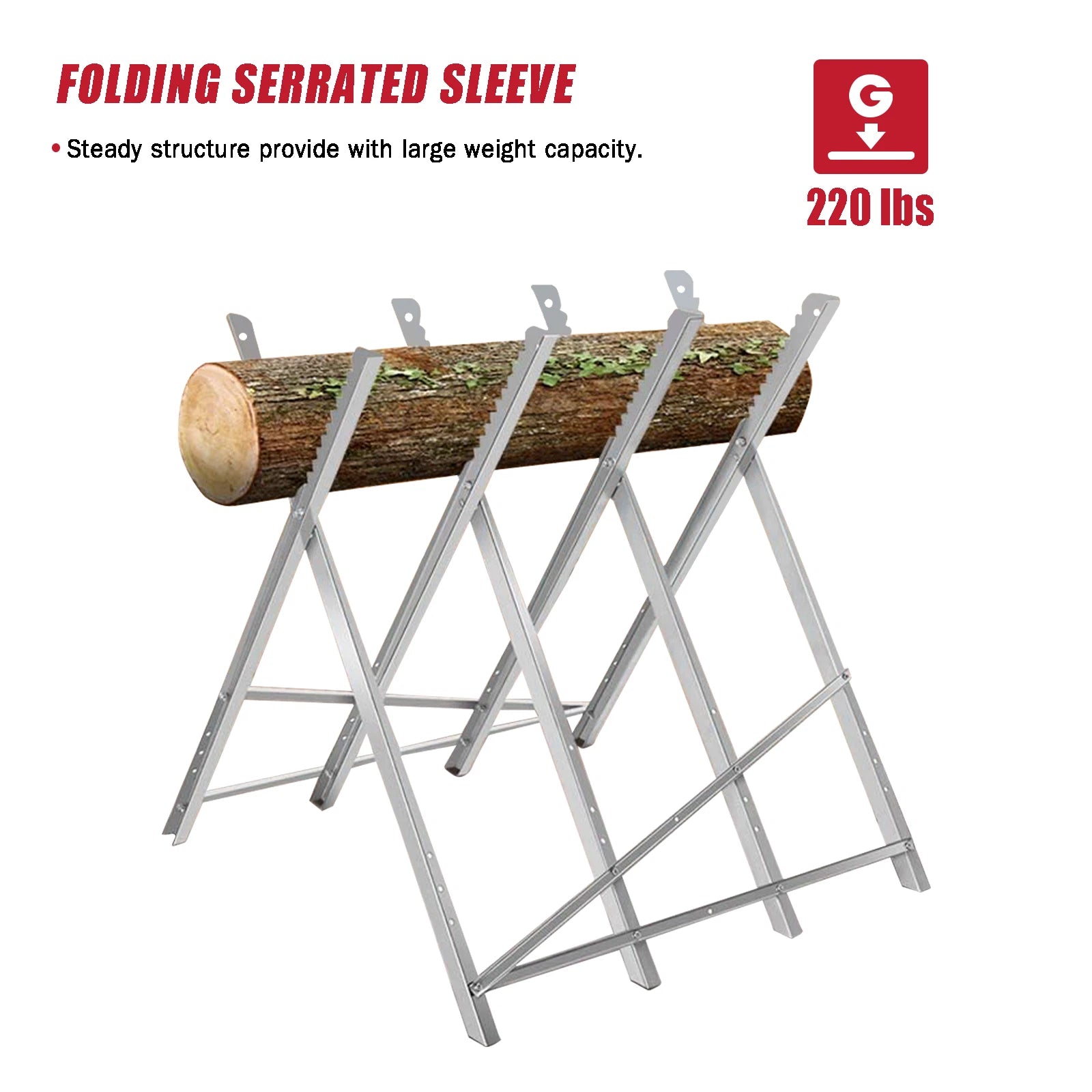 Adjustable Portable Folding Sawhorse Wood Cutting Saw Horses Stand Sawbuck 220LB