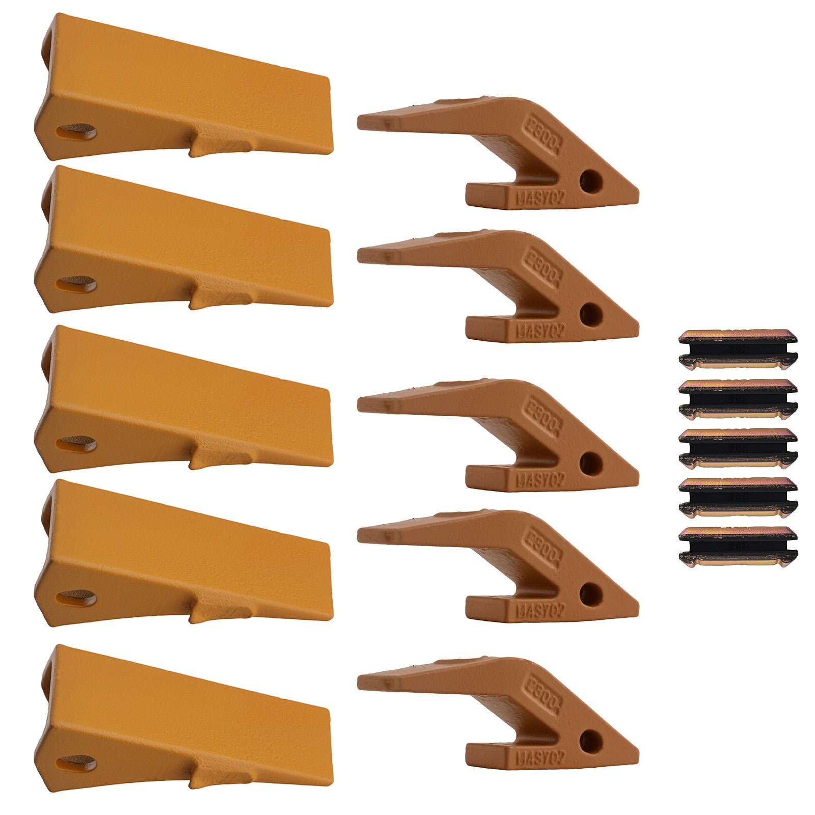 5PC Teeth Kit for 23 230 Series Excavator Backhoe U43792 230SP TF23P