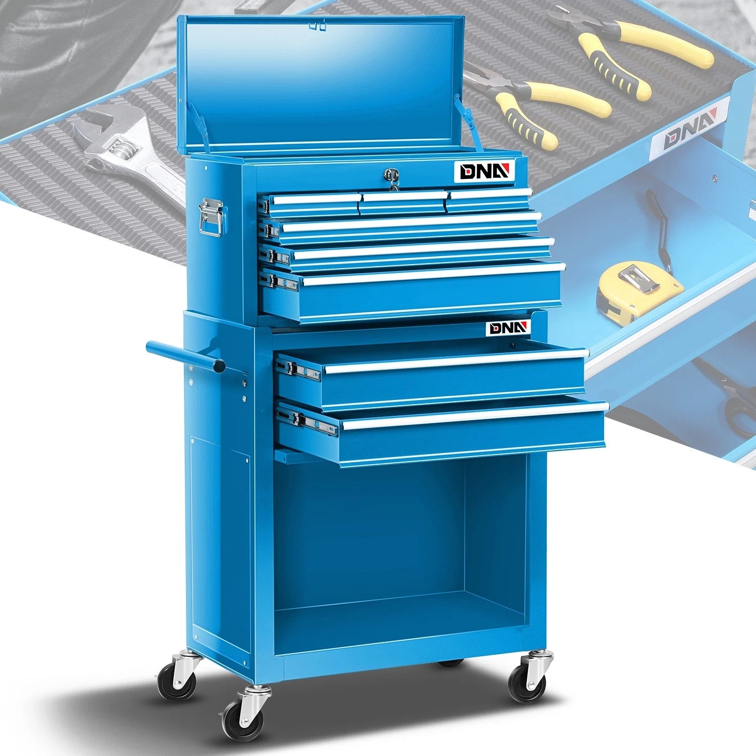 Blue 8 Drawers Durable 2-in-1 Detachable Tool | Built Supply Co