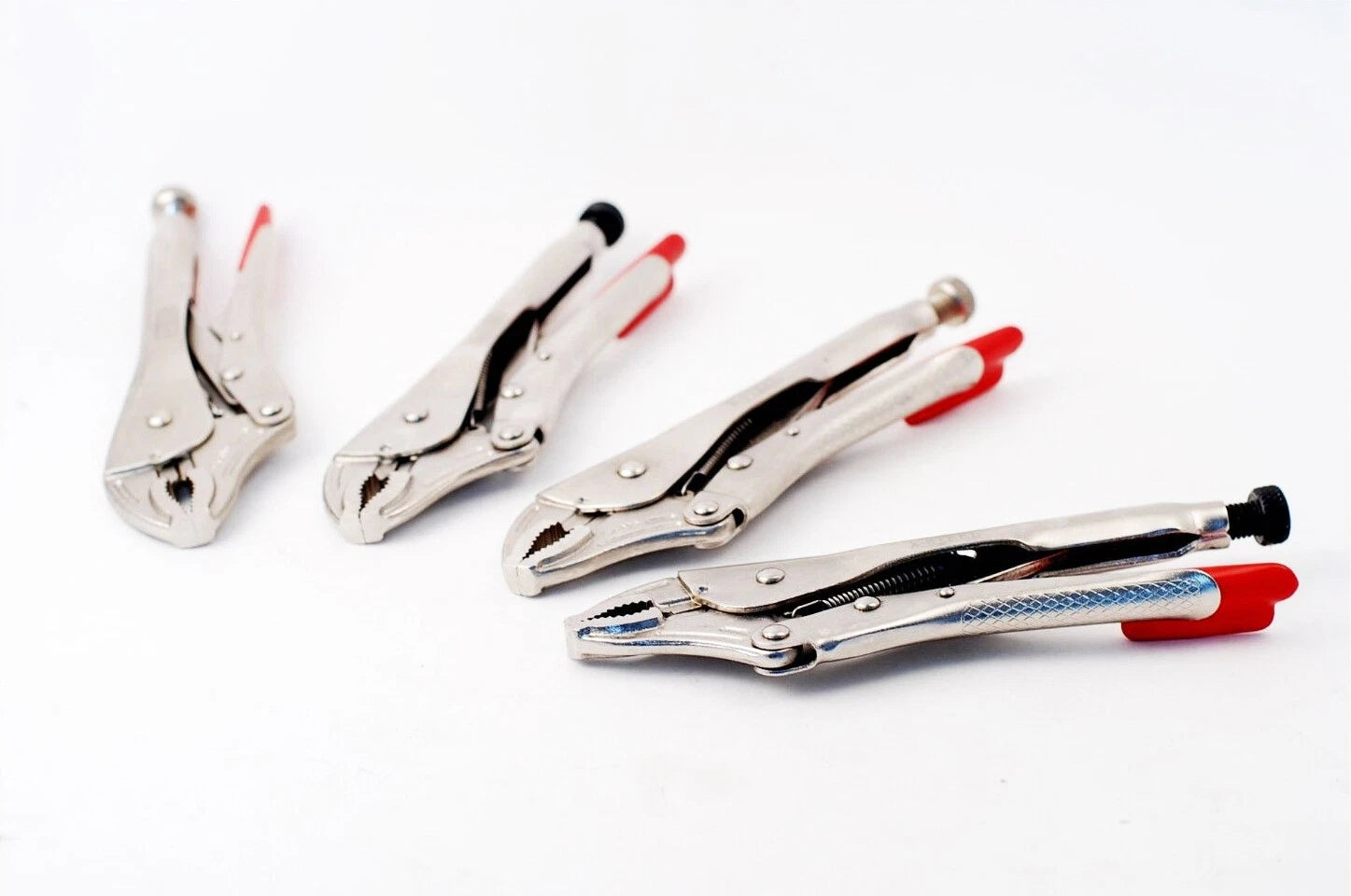 4-pack Expert Cr-mo Locking Pliers Vice Grip Curve Jaw 3 Rivet