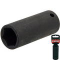 Neilsen 1/2" Drive Standard Deep Square Metric Single Impact Socket