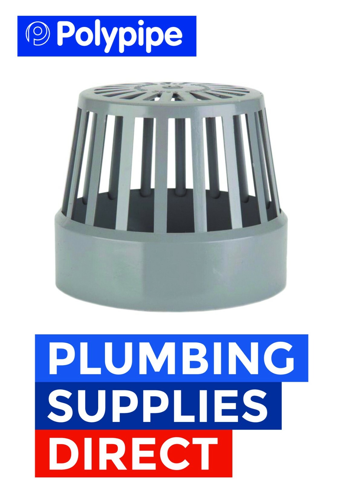 Polypipe 110mm Soil Vent Terminal Grey
