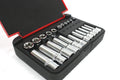 22 PC 1/4" & 3/8" DR. FEMALE TORX STAR SOCKET SET E4-E10 E11-E18 SOCKETS PRO