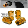 Aluminum Tire/rim Valve Air Port Dust Cover Stems Cap/caps Rt059 Gold