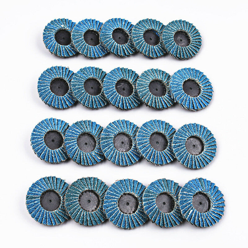 20x 2in 40 Grit Quick Change Zirconia Flap Discs by Unbranded