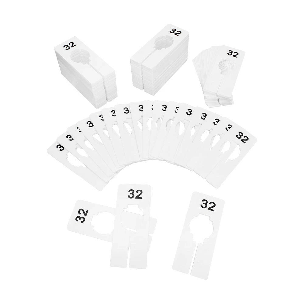 Hangers Retail Clothing 2" X 5" Rectangular Plastic Size 32 Dividers