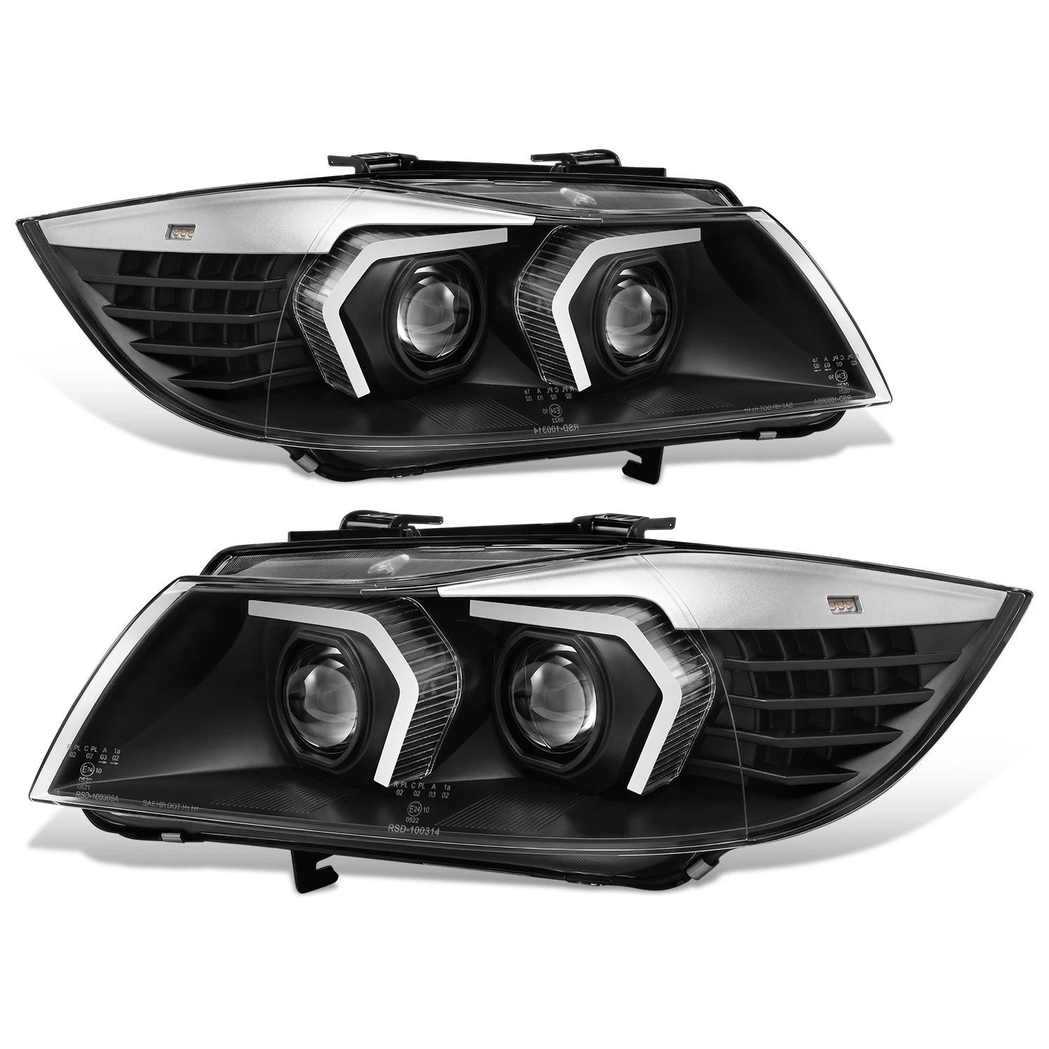 Fit 05-08 Bmw 323i 4dr Sedan Black Clear Led | Built Supply Co