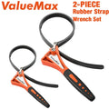 Valuemax Rubber Strap Wrench Set 4" & 6" Adjustable Straps Nylon Tpr