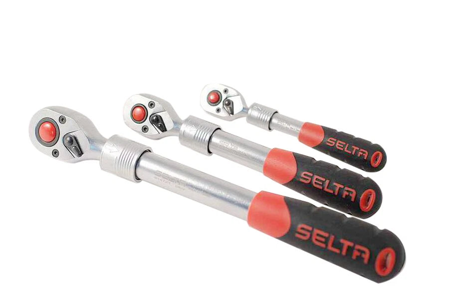 Selta Taiwan Extendable Telescopic Long Ratchet Handle Option:1/4"-3/<wbr/>8"-1/2"