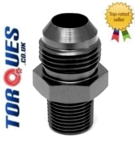 AN -10 (AN10 AN 10) to 1/2" NPT Straight Adapter Black