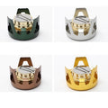 Brass Alcoho Stove Burner With Stand Lid For Outdoor Camping