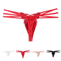 Mens Lace Thong Low Waist Underwear For Home And Sleep Black White