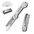 Workpro Folding Utility Knife 10 Extra Blade Box Cutter Quick Open