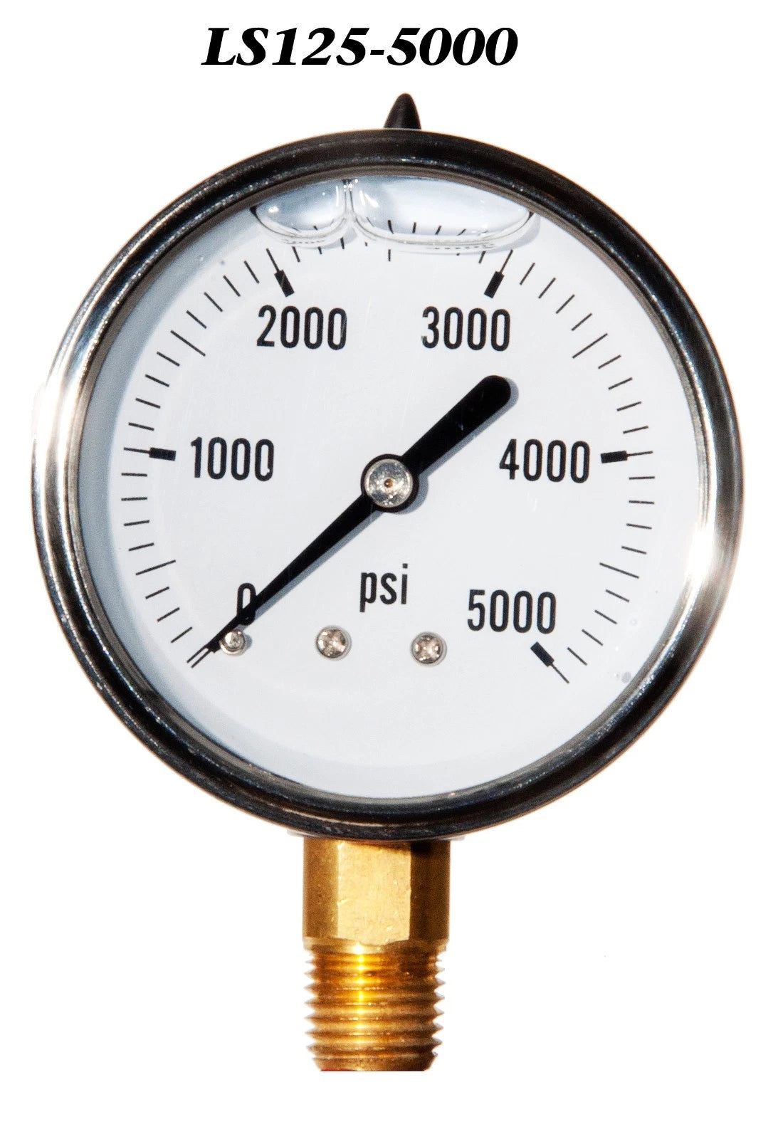 Pressure Gauge Liquid Filled 0-5000PSI ,2.5” Face, | Built Supply Co