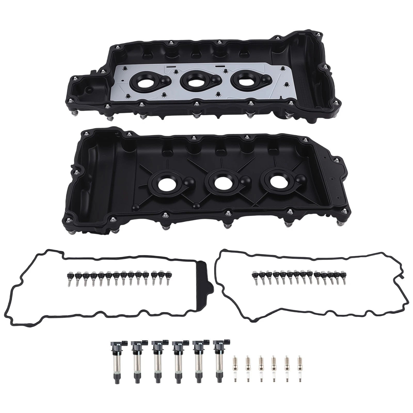 Engine Valve Cover+6 Coils for Cadillac ATS CTS XTS 3.6L 10-19 12599429