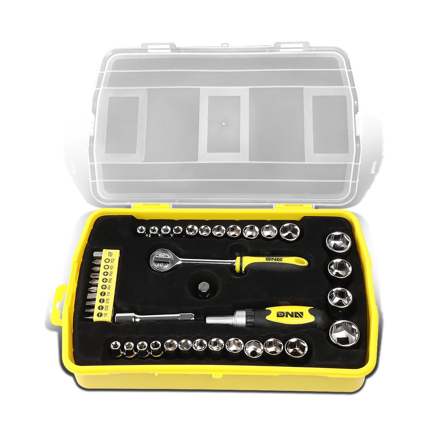41Pcs Standard Screwdriver Bit Set Repair Hand Tool Kit + Organizer