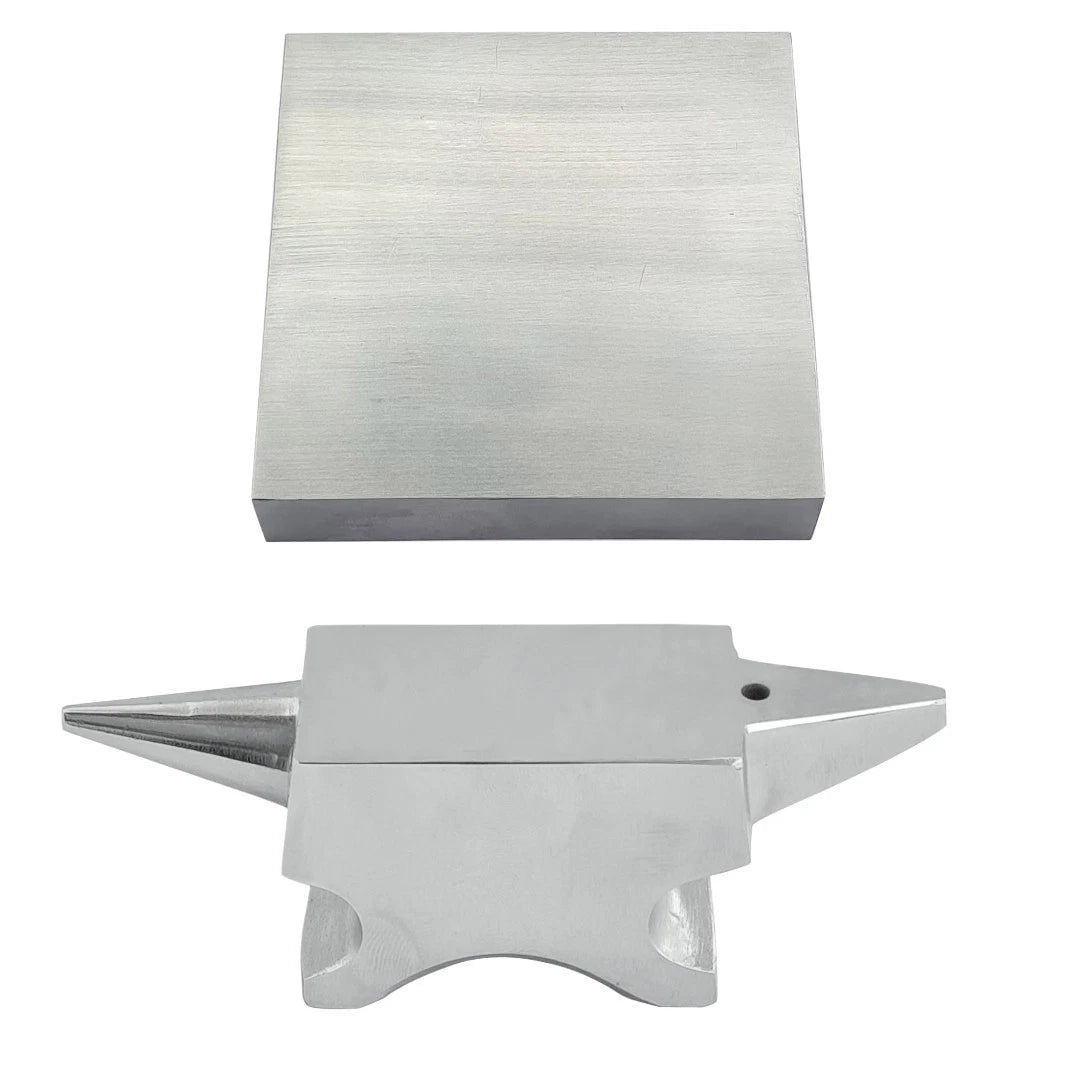 Set Of 2 Horn Anvil & Steel Bench Block, Jewelry Flattening And