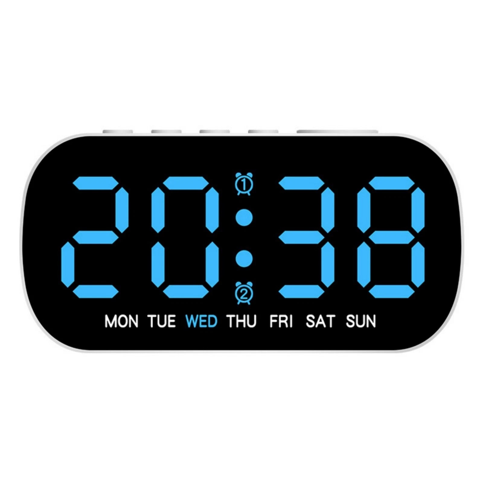 Large Led Display Digital Alarm Clock With Snooze & Temperature For