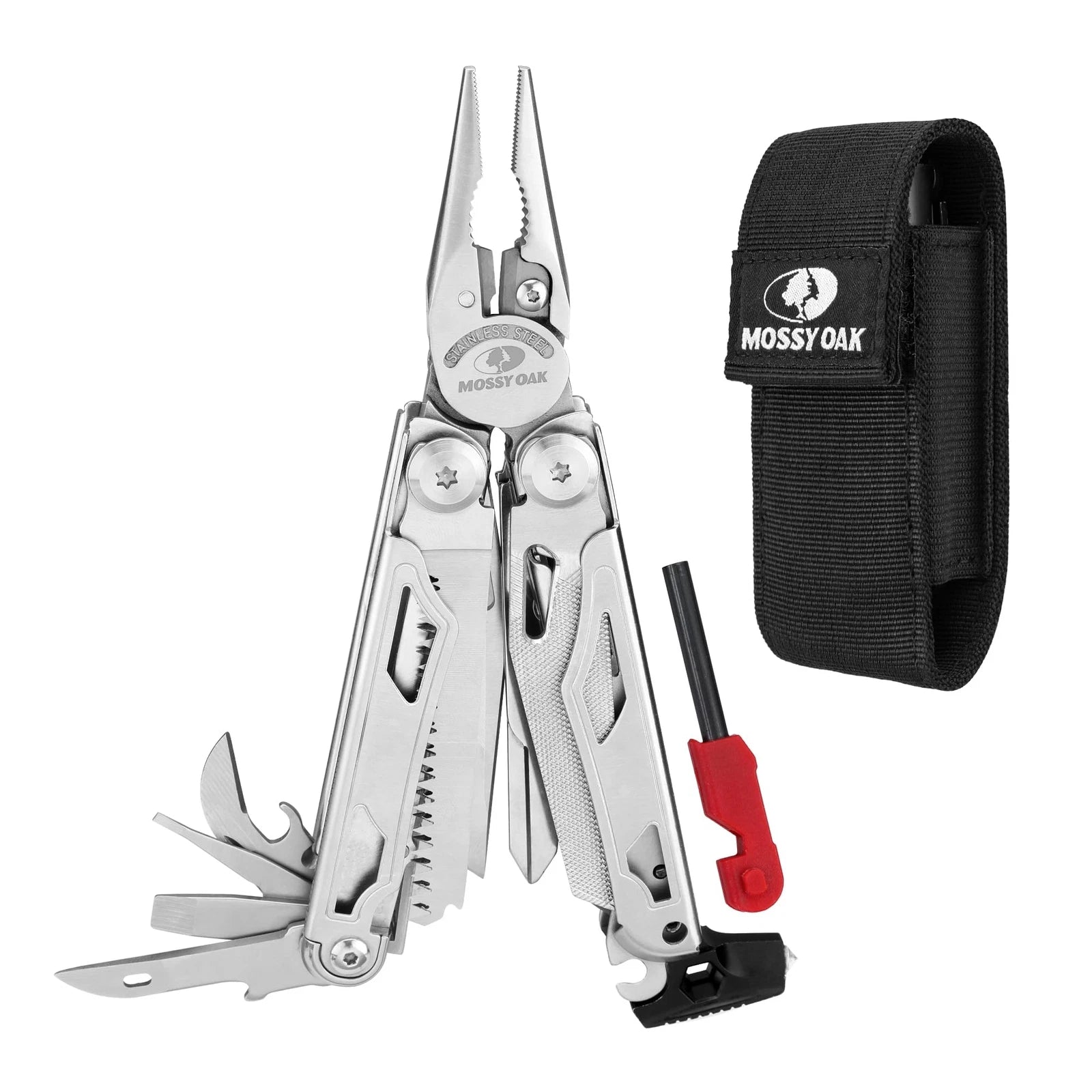 Mossy Oak 19-in-1 Multitool Pliers Folding Pocket Tools Survival