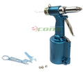 Air Hydraulic Riveter Rivet Gun + 4 Nosepieces 3/32 ~3/16" 1870lbs