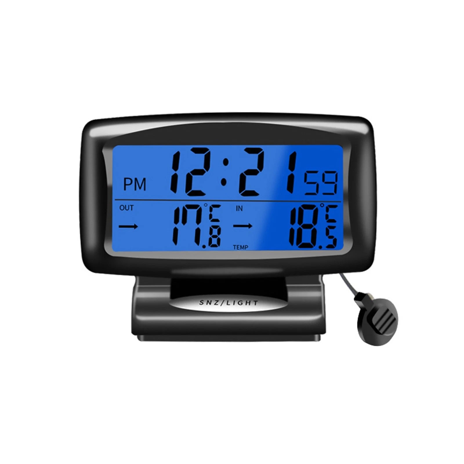 Car Thermometer Led Screen Time Clocks Temperature Electronic Digital