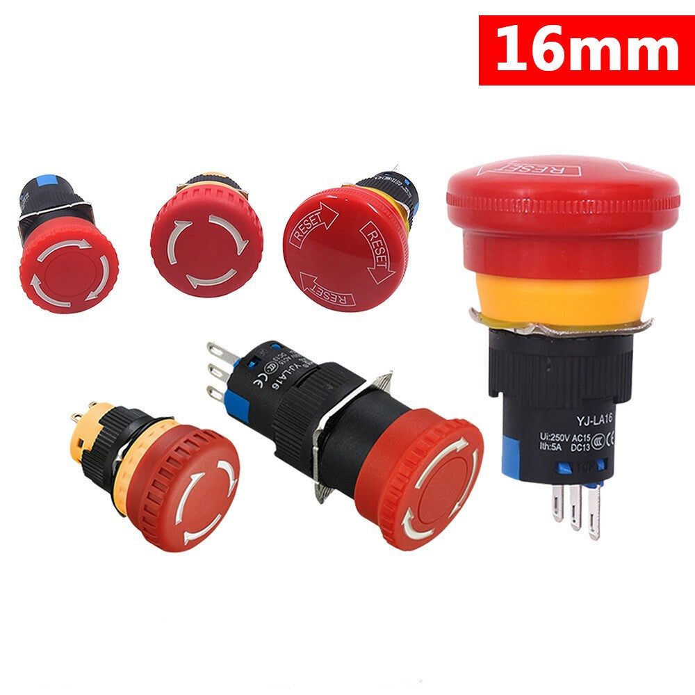 16mm Push Button E-STOP Switch Emergency Stop Button