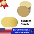 50PACK 125mm 5 Inch sandpaper No Hole Hook and Loop Grip Sanding Discs