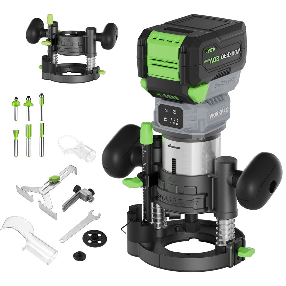 Workpro 20V Cordless Compact Router Tool - 6 Variable Speeds