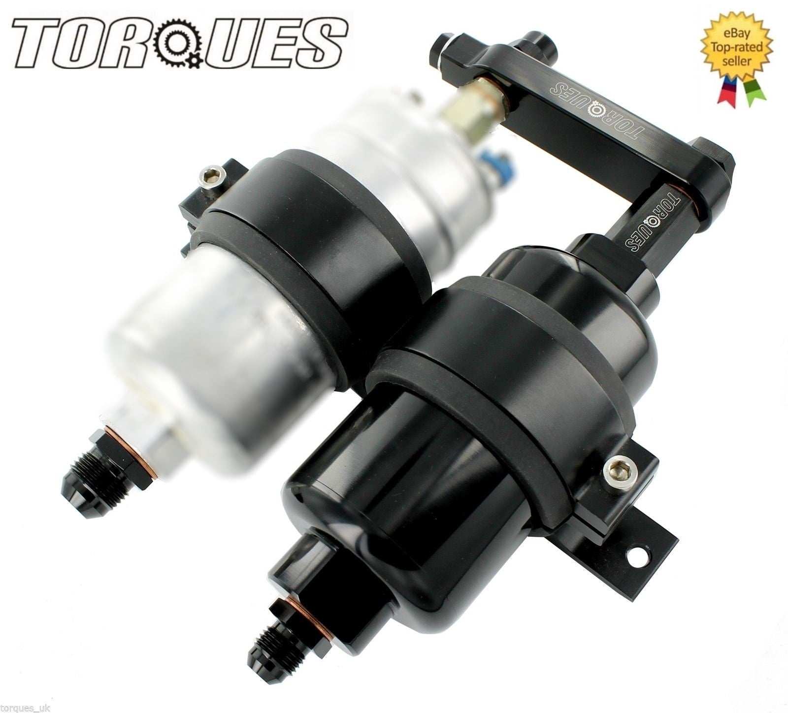 Black Fuel Pump and Billet High Flow Filter Assembly Without Pump Fits