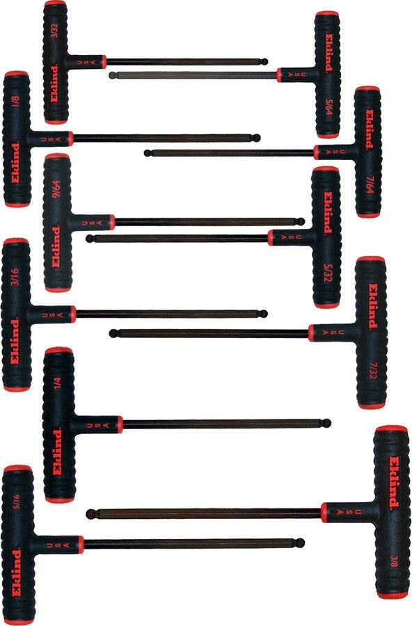 Eklind T Handle Hex Ball End Wrench Set 11pc