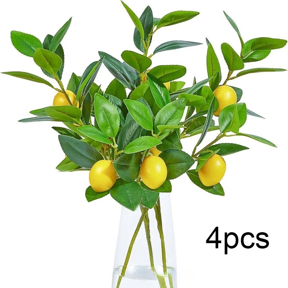 Faux Lemon Branches For Vase Decoration With Flexible Arrangements